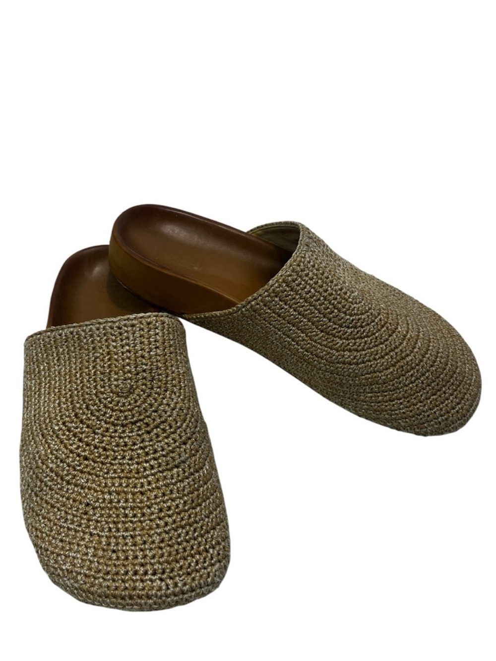 The SAK Bolinas Clogs/Slides Wom 9 Hand Crochet, Bamboo Static